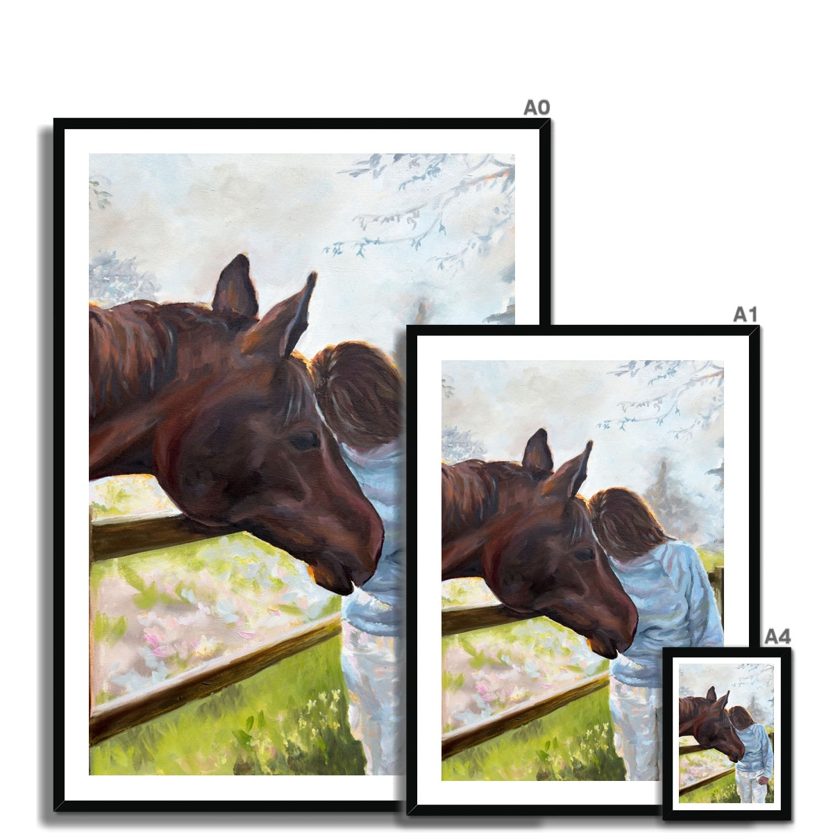 Horse print sizes