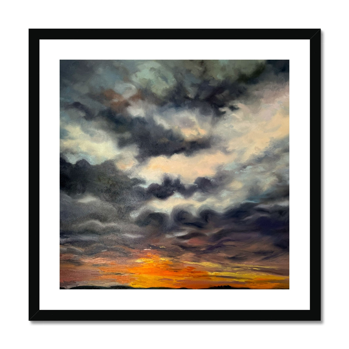 Moody skies on the horizon Art print of Lelant Cornwall 