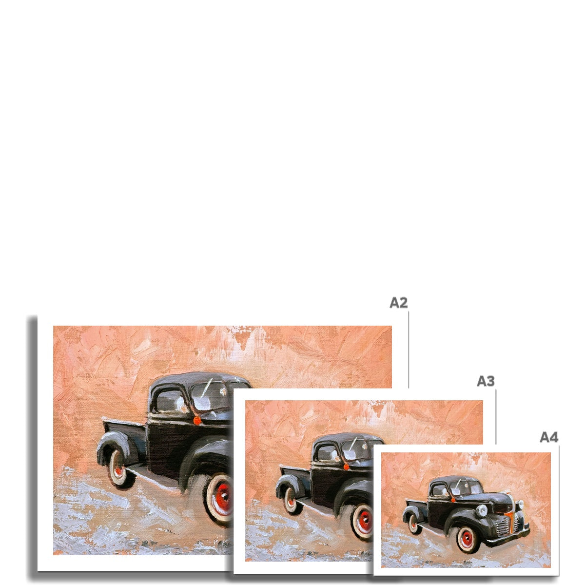 Classic Dodge Car Hahnemühle German Etching Print