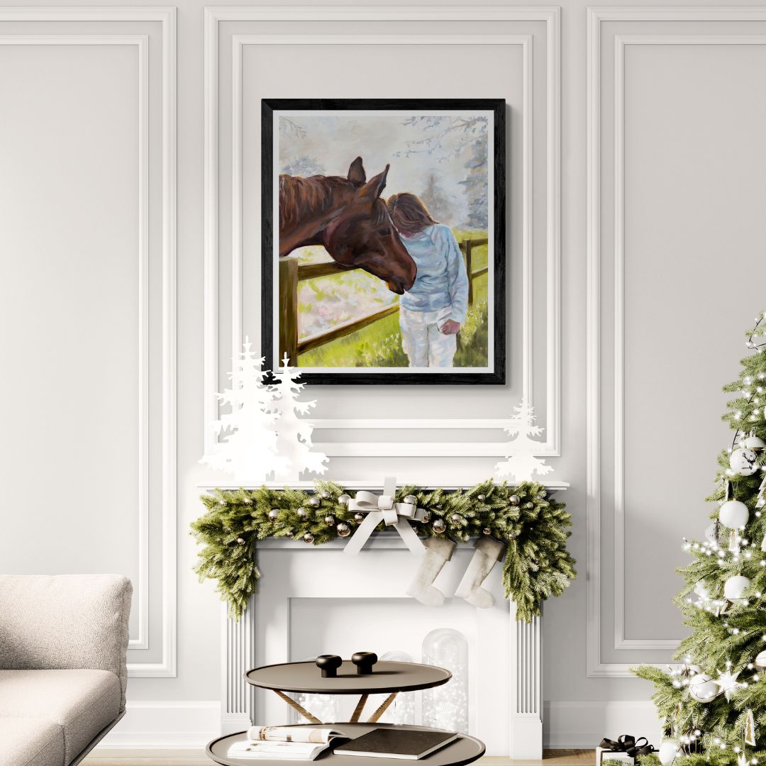 Horse artwork framed
