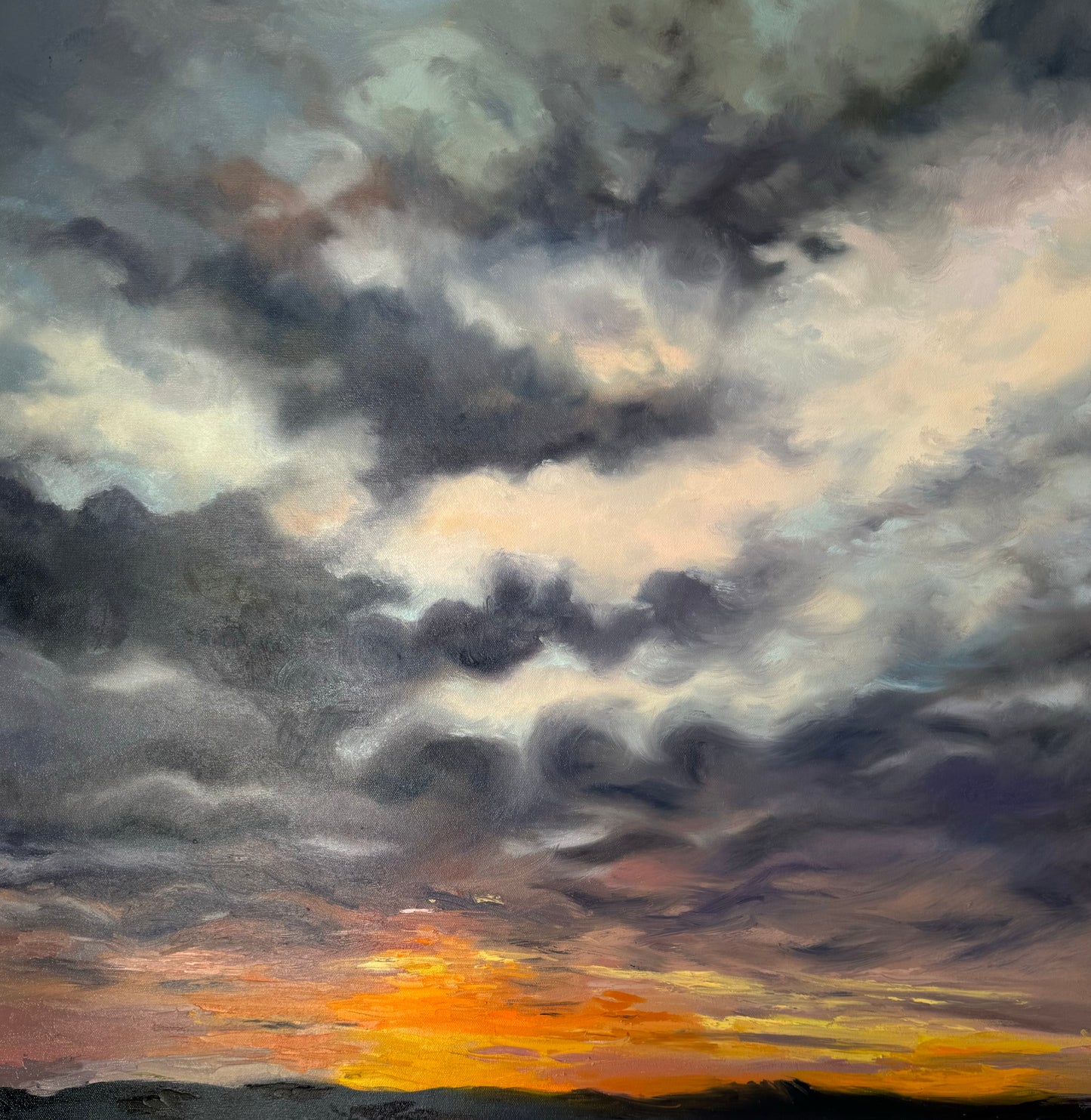 Sunrise Brings Calm - Beautiful Sunrise Painting - Lelant, St Ives - lorrainefield